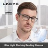 LKEYE Reading Glasses for Men Women Blue Light Blocking Rectangles