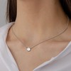 Brilove 925 Sterling Silver Initial L Necklace Double Side Round