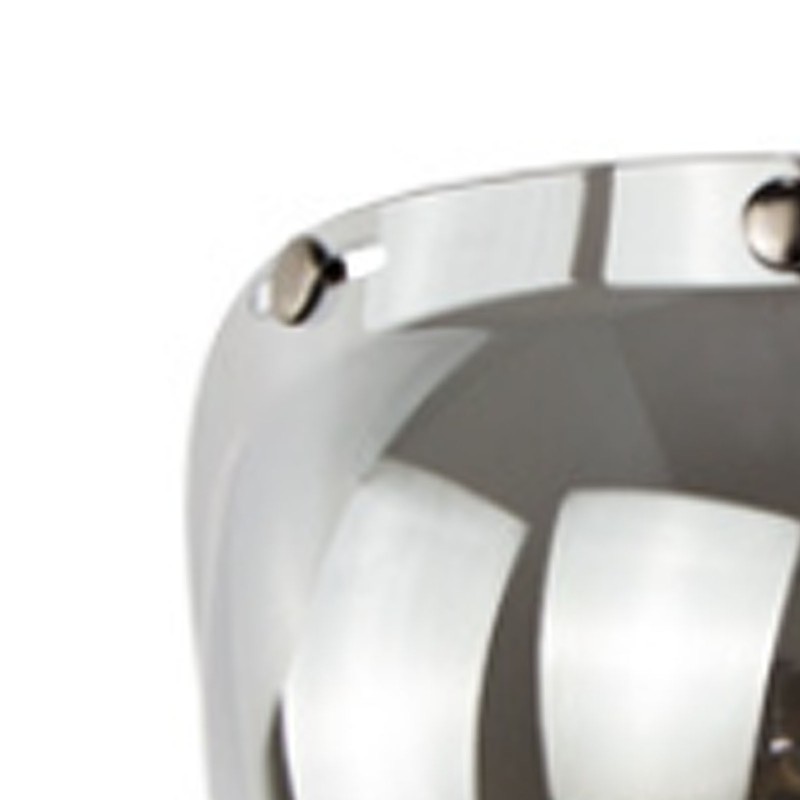 Motorcycle Retro Bubble Shield Visor PC Lens 3 Snap Helmet