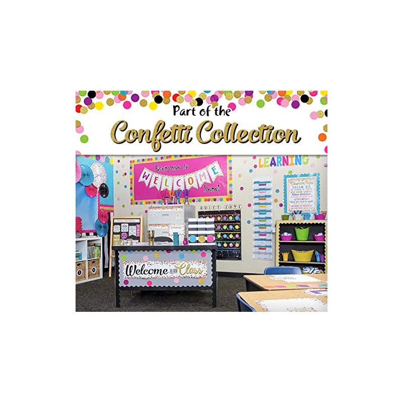 Teacher Created Resources Confetti Cursive Writing Bulletin Board (TCR8764)