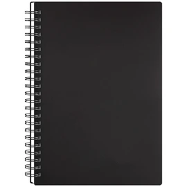 Surard A5 Small Spiral Notebook, 1 Set Black Spiral Notebook Ruled Plastic Cover with 80GSM Thick Paper, Lined Notebook Journal for Business, Schools, Offices, Students Writing (5.6”x8.3”)