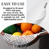 DOERDO Pasta Strainer with Handle, Handheld Stainless Steel Pasta Strainer