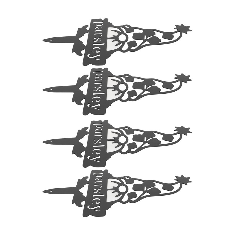 4Pcs Garden Gnome Plant Markers Durable Rustproof Decorative Metal Plant