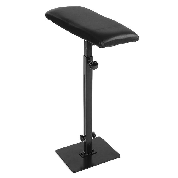 Rest Stand, Metal Professional 24.8-37.4inch Height Adjustable Rest Bar Pad Tool Great for Home Beauty Studio Salon (Color: Black)