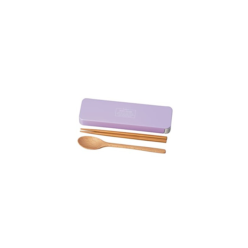 Tatsumiya iro 18.0 Slide Spoon & Chopsticks Set, Blueberry, Size:
