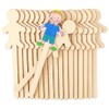CAA Trading™ 25 x Wooden People Craft Sticks for Crafting