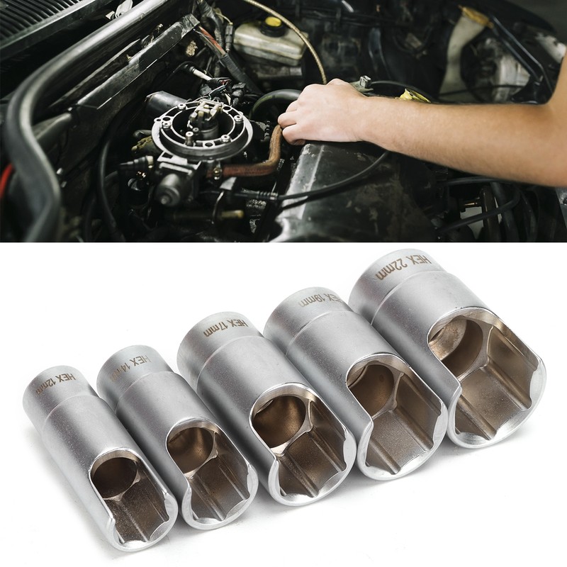 3/8inD Elbow Connector Socket Set Fitting Kit Chrome Alum Car