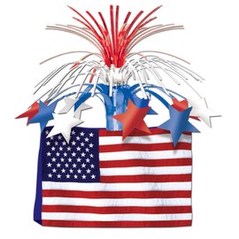 American Flag Centerpiece Party Accessory (1 count) (1/Pkg)