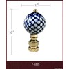 Royal Designs, Inc. Decorative Chinoiserie Fish Scale Lamp Finial, F-5085-PB-1,