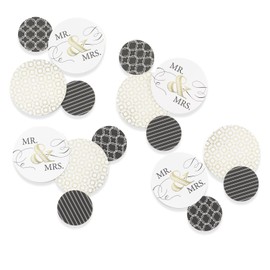 Hortense B. Hewitt 32 Count Golden Elegance Confetti Table Decorations, Black/Gold
