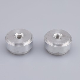 AC PERFORMANCE Female Metric Weld on Mounting Boss M6 x 1.0 Thread Weldable Bung Fitting Aluminium, Pack of 2