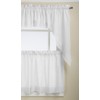 Lorraine Home Fashions Cenefa con Cinta para la Varilla, Blanco,