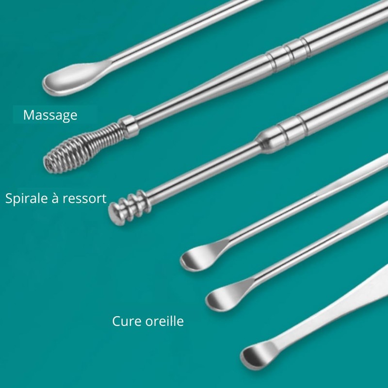PARENCE. - 6 Piece Ear Cleaning Kit with Case -
