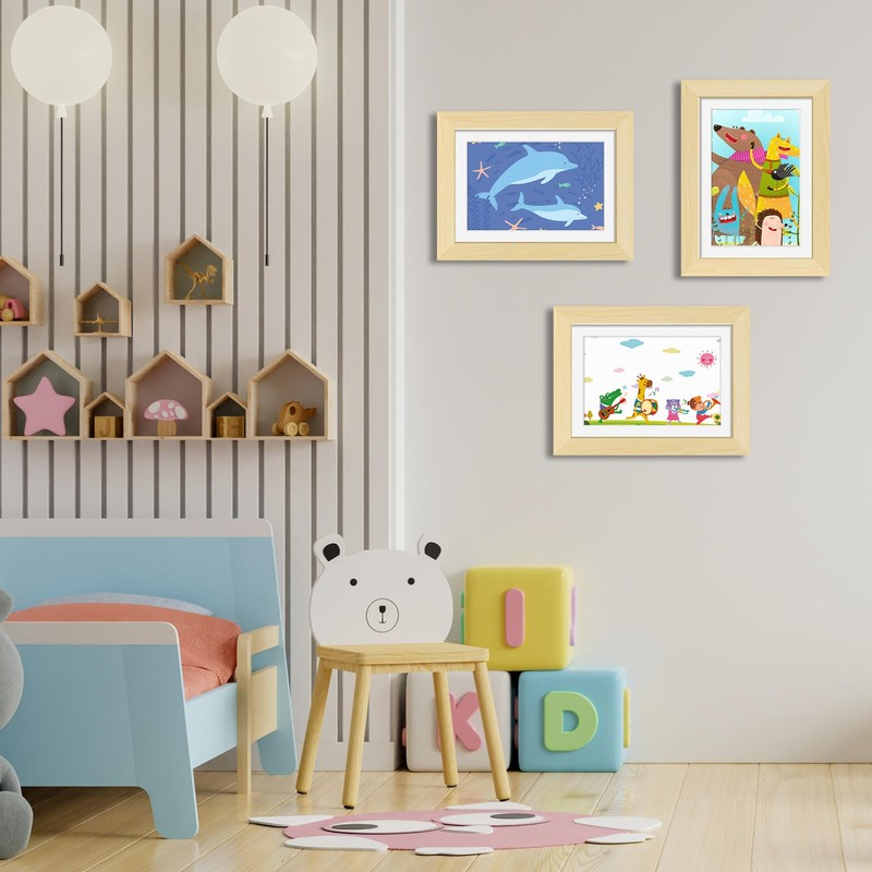 Picture Frame Children's Drawings, Children's Art Frame Front Opening A4