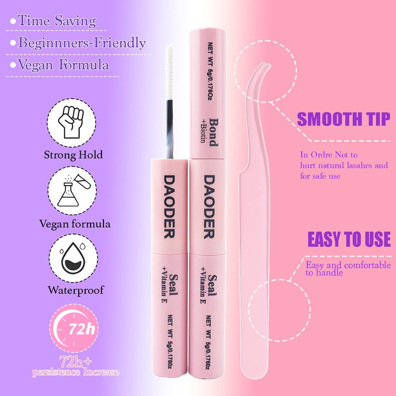 DAODER Natural Lash Clusters Kit Wispy Eyelash Clusters Lashes Invisible
