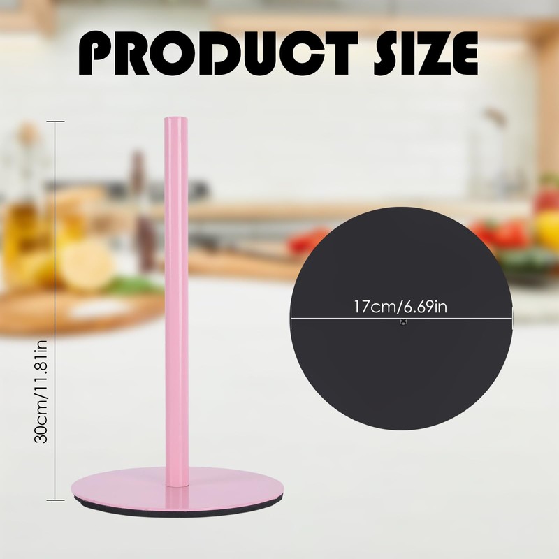 Yeebeny Pink Paper Towel Holder Countertop, Pink Towel Holder Countertop
