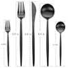Juego de Cubiertos de Acero Inoxidable 20 piezas -Negro Cubiertos