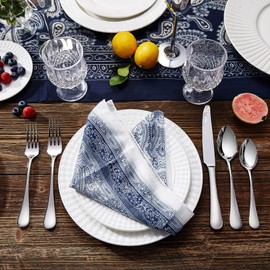 KEAWELL Premium Verona 20-Piece Silverware Set for 4, Heavy Duty – 18/10 Stainless Steel, Brilliant Mirror Finish, Smooth Edges, Dishwasher Safe (20, Silver)