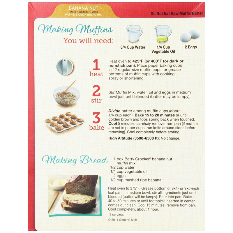 Betty Crocker Baking Mix, Muffin & Quick Bread Mix, Banana