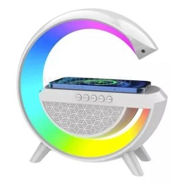 Taej 85 Pack 2 Cargadores Inalámbrico Con Bocina Lampara Luz Led Rgb