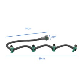 ZEALfix Fuel Injector Leak Off Return Pipe Compatible with Ford Focus Mk3 Mk4 C-Max Mondeo Galaxy S-Max Transit Tourneo Connect 1.6 Tdci Vo-lvo V50 S60 C30 S40 V40 1.6 D AV6Q9K022AB 1746271 31355340