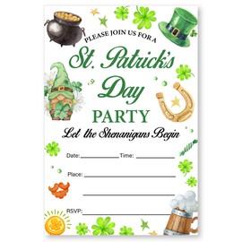 St Patrick's Day Party Invitations St. Patrick's Day Invitations with Envelopes Set of 20 St Patrick's Day Party Invites