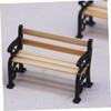 WESIEVYA 3pcs Mini Park Bench Miniature Garden Bench Fairy Garden
