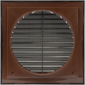 Vent Systems 6" Duct - 8" x 8" Outside Pack of 4 Air Vent Cover - Bathroom Exhaust Vents Pipe - Black Louvered Outdoor Dryer Vent Cover - Black 150 mm 200 x 200 mm