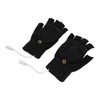 USB Heated Gloves Full Half Fold Back Warm Heated Winter