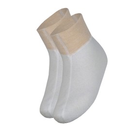 Angora wobera or Bed Shoes Foot Warmer - Medium wool white