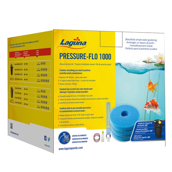 Laguna Pressure-Flo 1000 Service Kit, Pond Filter Maintenance Kit for Spring, White (PT1695)