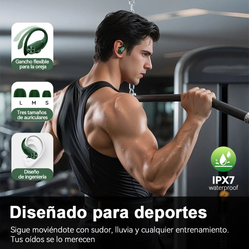 Bmani T60 Audfonos Inalmbricos Bluetooth,con Doble LED Pantalla Digital y