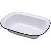 IBILI Platter Blanca Rectangular/deep 20 cm of Enamelled Steel in