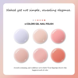 CAMILA ¿ 6pcs 15ml Gel Polish Set Jelly Pink Gel Nail Polish Kit Soak Off Gel Polish Manicure Salon For Women J Set