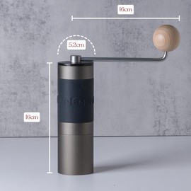 【Famous KOL Recommended】KINGrinder K0 Iron Grey Manual Hand Coffee Grinder with Straight handle for French Press, Drip with Assembly Consistency Stainless Steel Conical Burr Mill, 25g Capacity