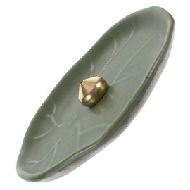 Alipis Leaf Incense Burner Elegant Ceramic Holder for Sticks Home Decor Small Organizer for Living Room Bedroom