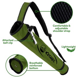 Archery Back Arrow Quiver Holder - Adjustable Quivers for Arrows, for Bow Hunting and Target Practicing; Youth and Adults (Green)