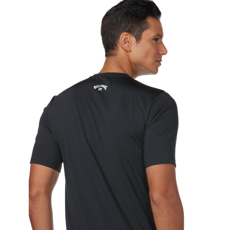 Billabong Men's Standard Classic Short Sleeve Loose Fit Rashguard, Black