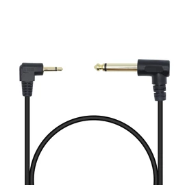 Xilaghy 90 Degree 1/8 TS to 1/4 TS Cable, Right Angle 3.5mm Mono Male to 1/4 Mono Male Adapter Audio Cable for Guitar, Laptop,Speaker, Amplifiers(19in)