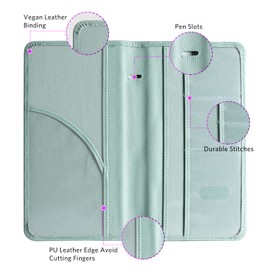 CoBak Car Registration and Insurance Holder - Vehicle Glove Box Car Organizer,Auto Truck Comparment Accessories Case with Magnetic Closure for Essential Document,Driver License,Cards