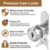 Hecfu 6 Pcs Cabinet Locks with Keys, 1-1/8" Cam Locks