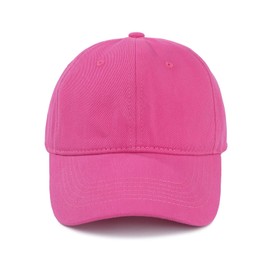 Unisex Baseball Cap Adjustable Golf Dad Hat Vintage Womens Men Relaxed Athletic Hat, Rose Red, One Size