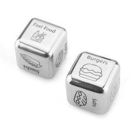 2 Pcs Date Night Cube Anniversary Gift, 2.5 x 2.5 x 2.5 cm Date Night Gift Food Decision Cube Couple Date Night Gifts for Wedding Valentine's Day Christmas Birthday