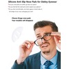 DROGO 12 Pairs Silicone Eyeglass Nose Pads, 12mm Clear Rectangle
