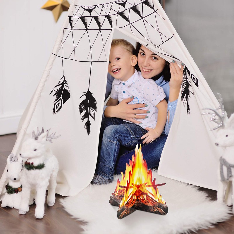 12 Inch Tall Artificial Fire Fake Flame Paper 3D Decorative