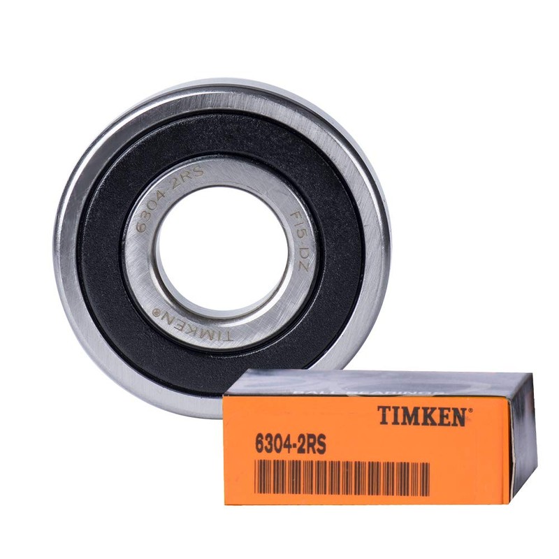 4PACK TIMKEN 6304-2RS Double Rubber Seal Bearings 20x52x15mm, Pre-Lubricated and