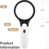 Handheld LED Magnifying Glass with Dual Lenses for Reading, Coins