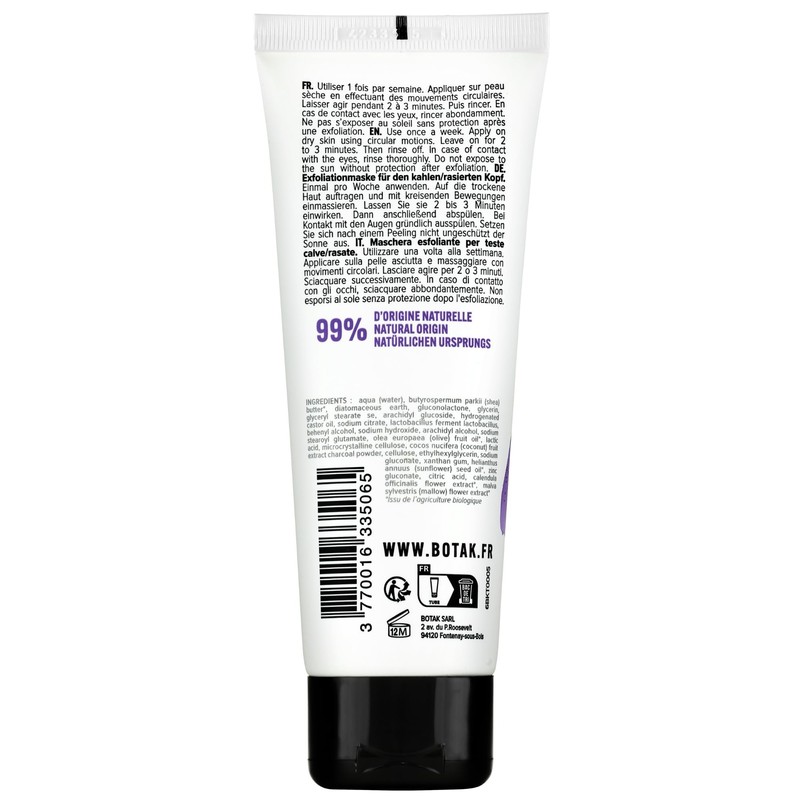 BOTAK Gentle Cleansing Exfoliator for Baldness/Shaved/Shorn Head | 99% Natural