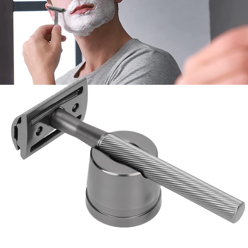 Zinc Alloy Safety Razor Men Portable Brass Handle Double Edge