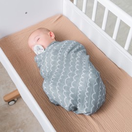 Comfy Cubs Muslin Swaddle Blankets Neutral Receiving Blanket Swaddling, Wrap for Boys and Girls, Baby Essentials, Registry & Gift (Sun, Rainbow, Rain, Doodle)